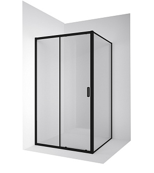 Душевой уголок Ambassador Forsa 17021217AB-120AB 120х110 стекло прозрачное профиль черный без поддона